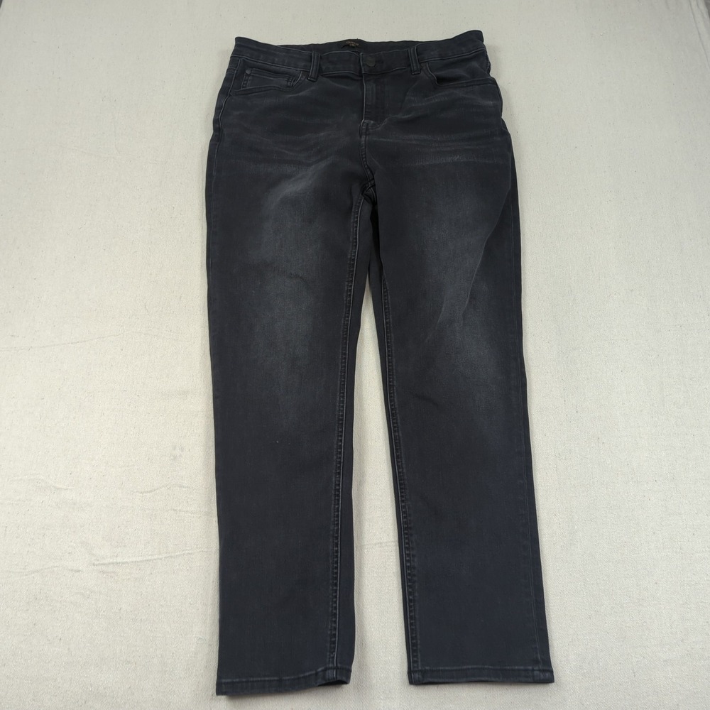 Quince Jeans Womens 32 Black Bella Stretch Skinny Faded Casual High Rise